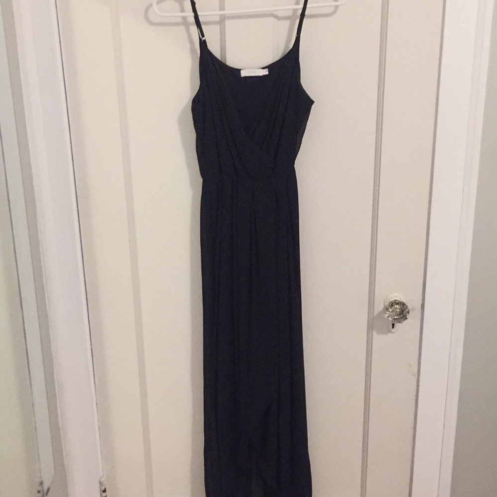 Black high-low dress